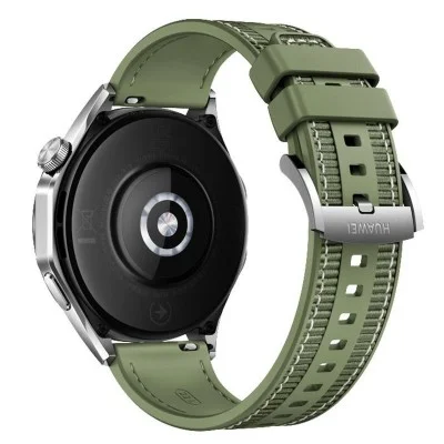 Huawei Watch Gt4, 46Mm, Stainless-Steel Body, Leather Strap - Green